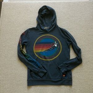 Aviator Nation Aspen Hoodie Sweatshirt Navy Size S